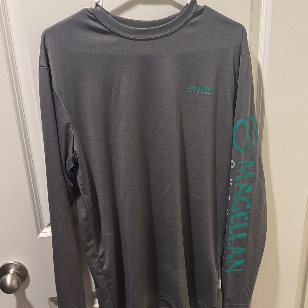 Magellan Outdoors Classic Fit Shirt in Dark Gray